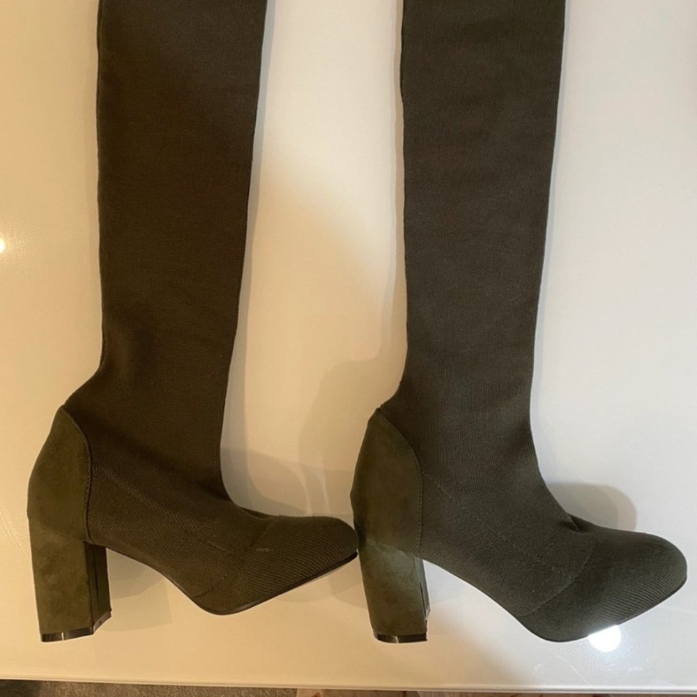 Brand New, sock boots, woman's thigh high boots, size 8